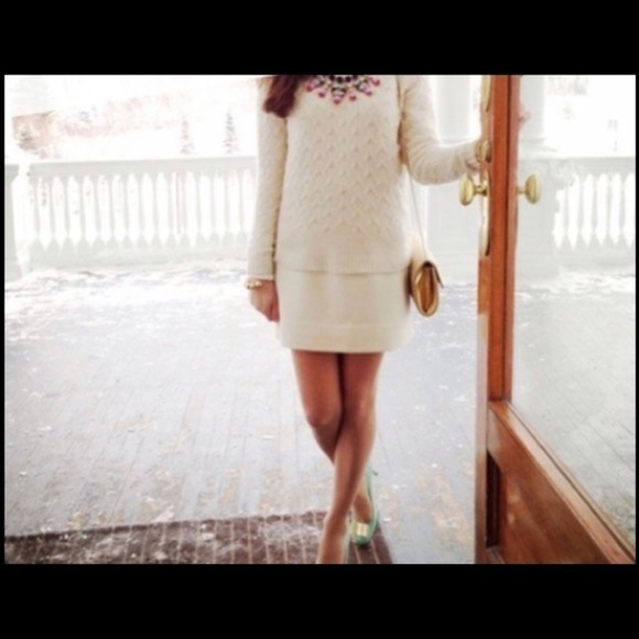 J Crew Sz 2 Shirttail Mini Skirt Wool Full… - Picture 2 of 7